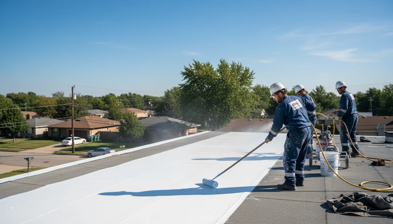 Commercial roof coating in Kennedale, TX near me
